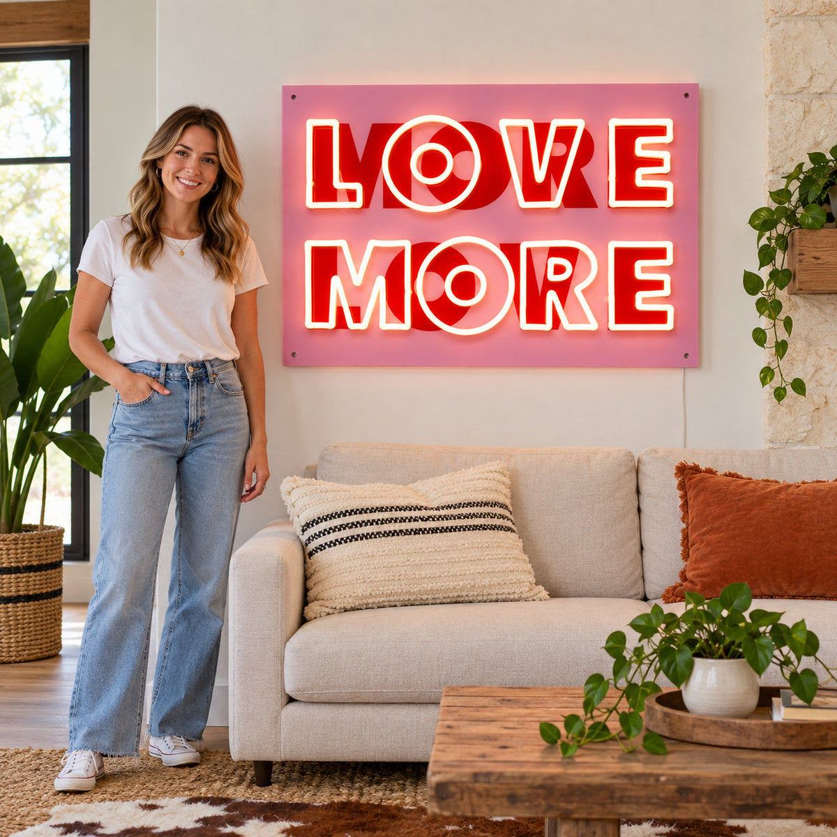 Love More LED Neon Sign GARAGE LED NEON SIGN — image 02