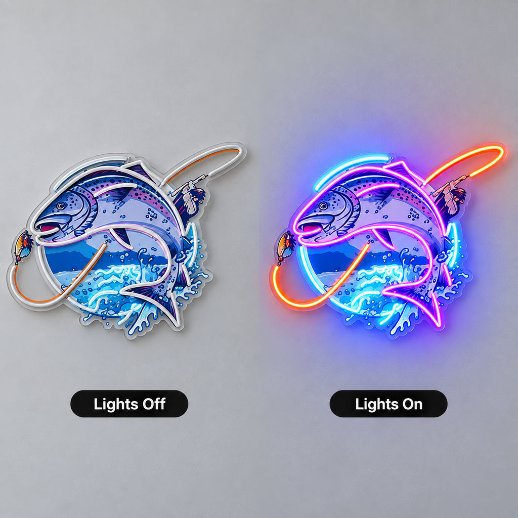 Little Fisherman Fish LED Neon Sign image 3