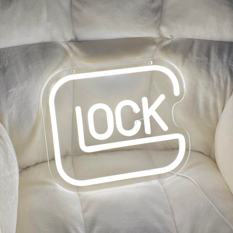 Glock USB LED Neon Sign for Bar Game Room & Man Cave Wall Decor