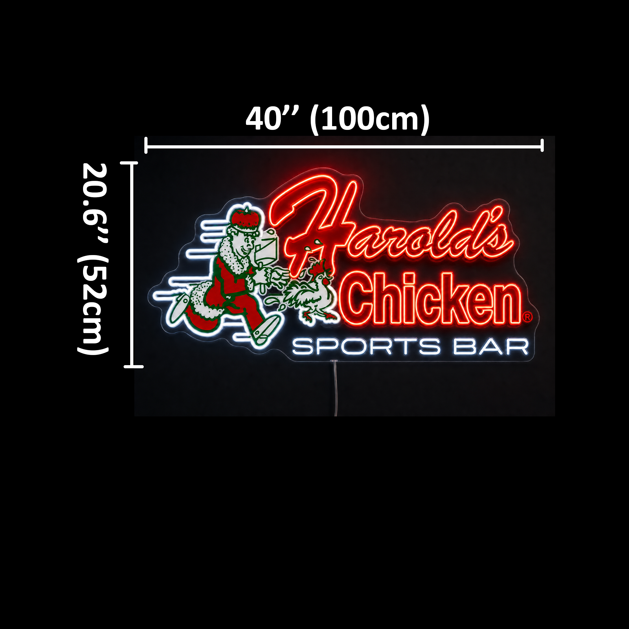 Harold’s Chicken Sports Bar Custom LED Neon Sign