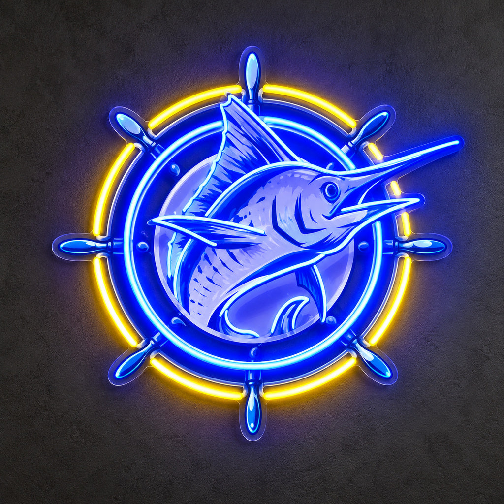 Marlin Boat Helm LED Neon Sign image 1