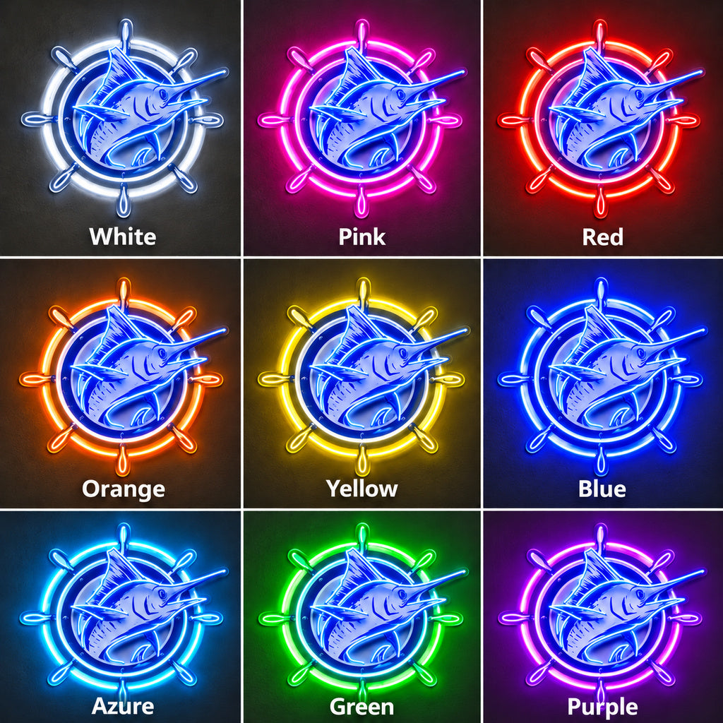 Marlin Boat Helm LED Neon Sign image 4