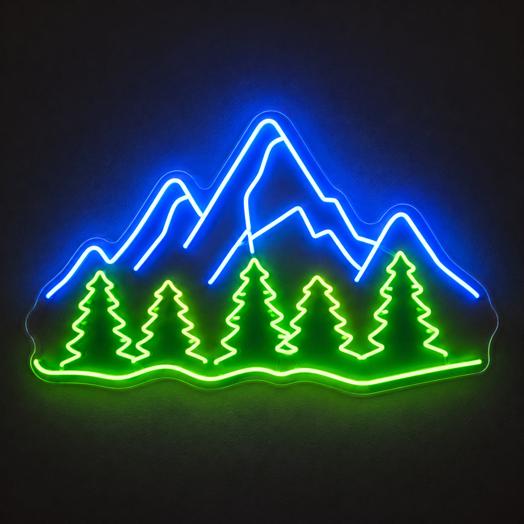 Mountain Pines Landscape LED Neon Sign image 1