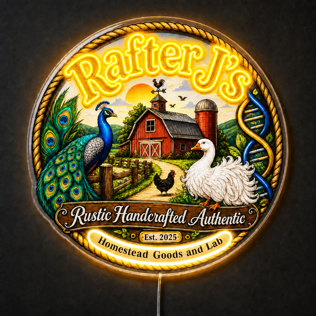 Rafter J's Custom LED Neon Sign