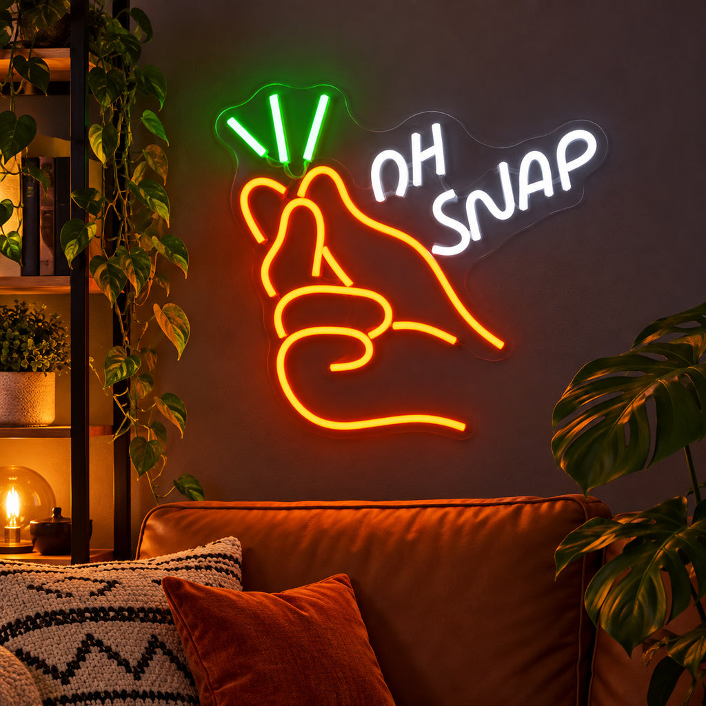 Oh Snap Finger LED Neon Sign image 2