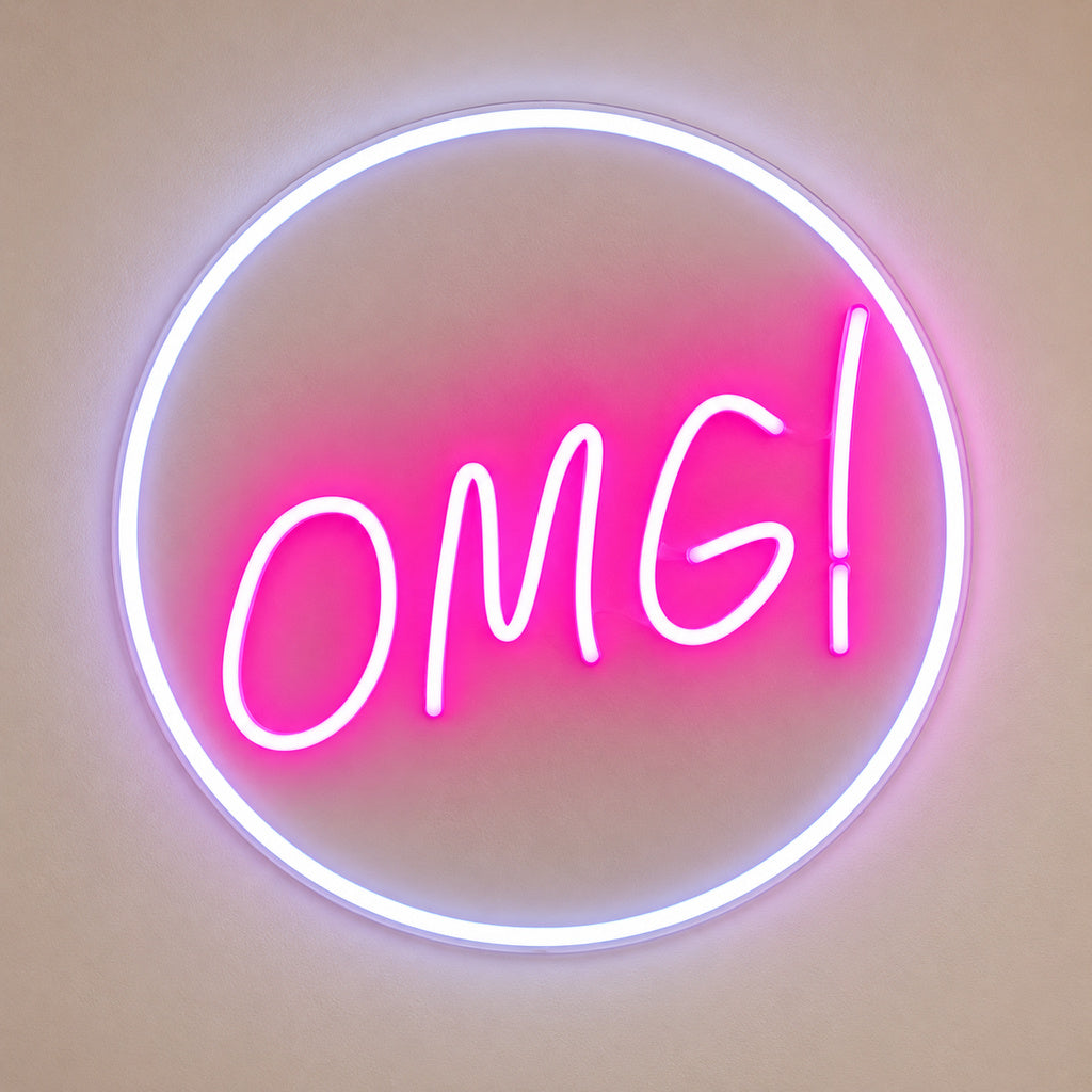 OMG Pink Circular LED Neon Sign image 6