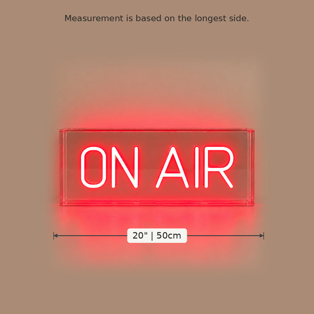 On Air Red Acrylic LED Neon Sign image 5
