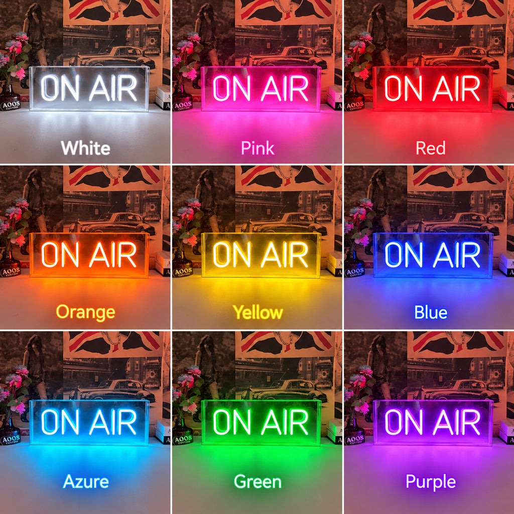 On Air Red Acrylic LED Neon Sign image 4