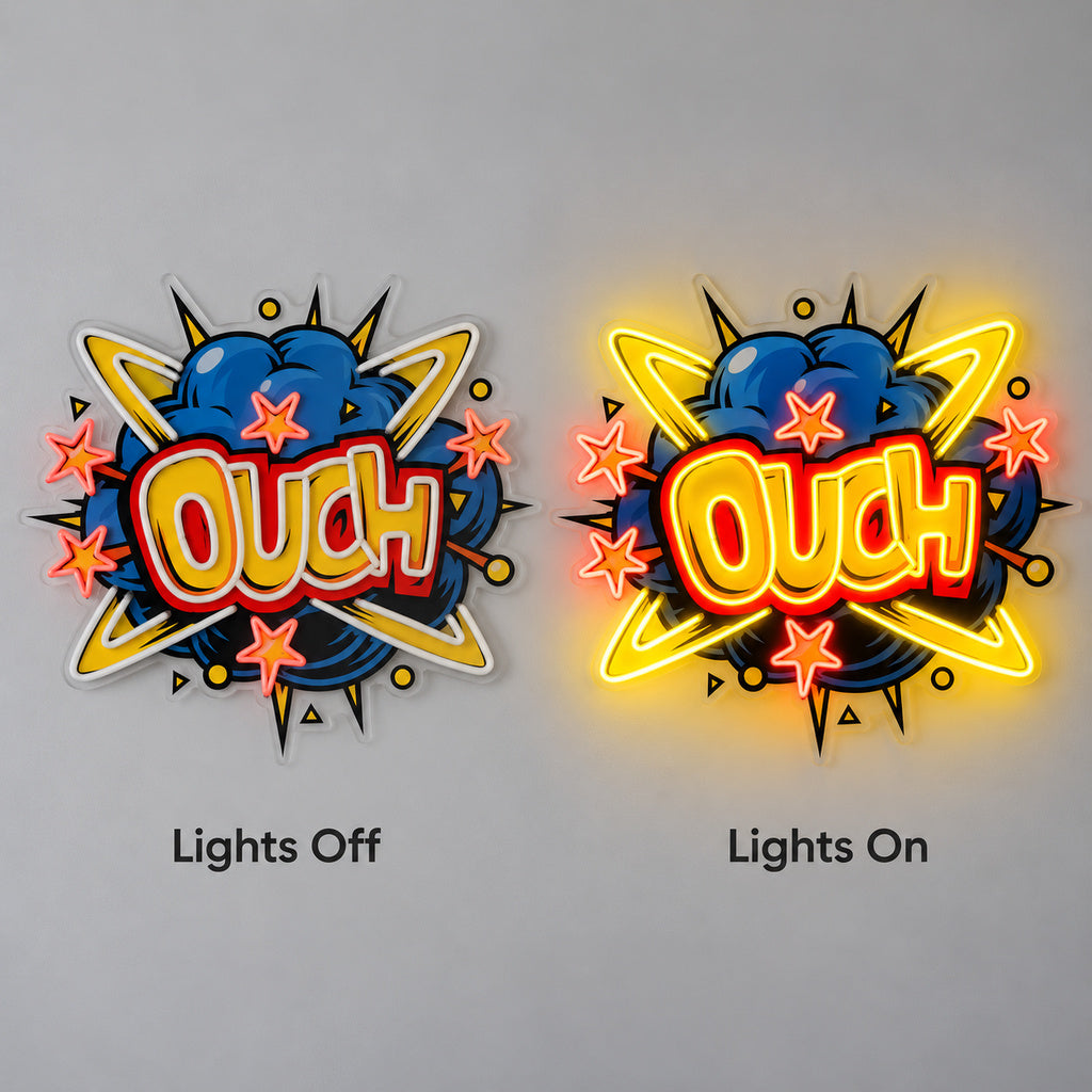 Ouch Pop Art LED Neon Sign image 3