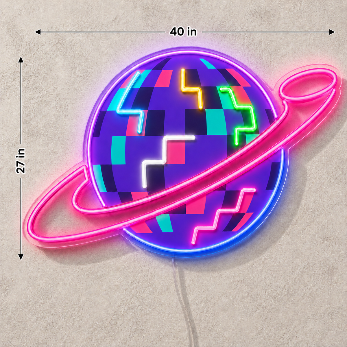 Planet Disco Home Bar Custom LED Neon Sign