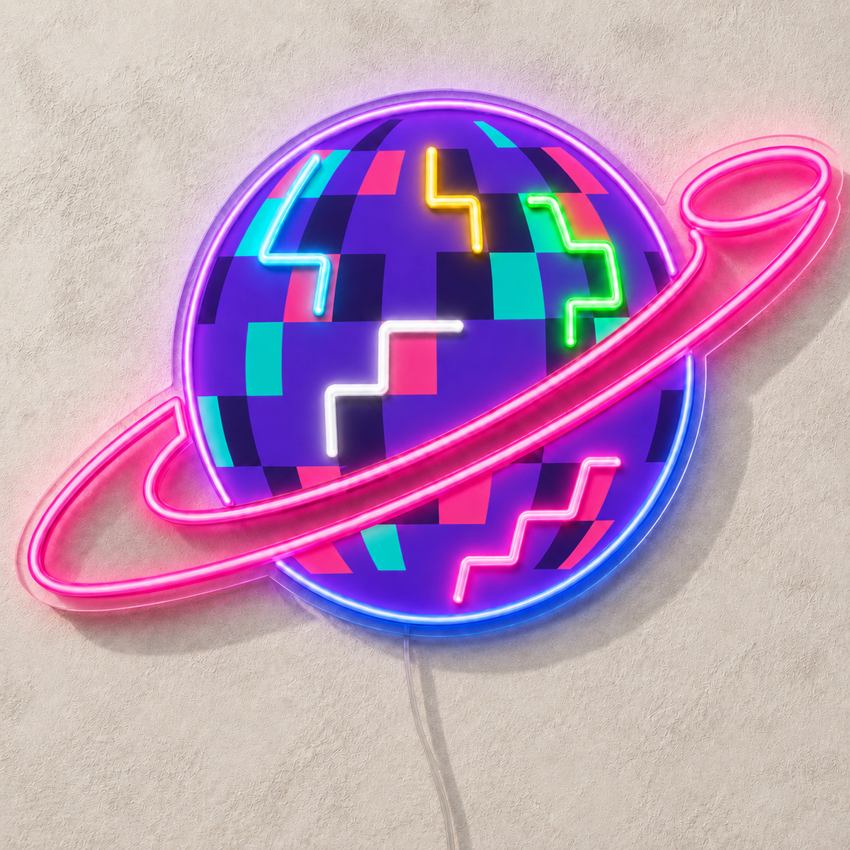 Planet Disco Home Bar Custom LED Neon Sign