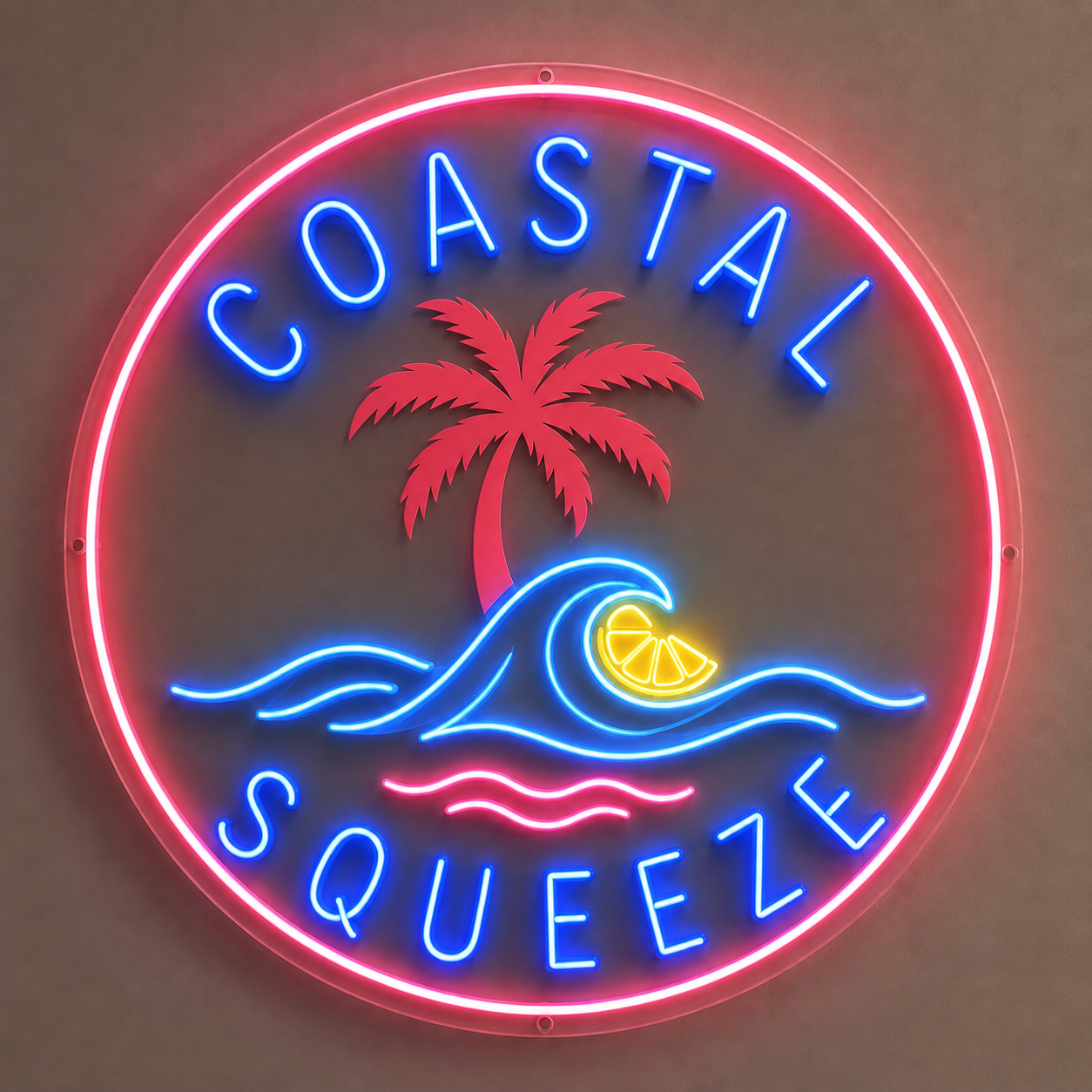 COASTAL SQUEEZE Custom LED Neon Sign