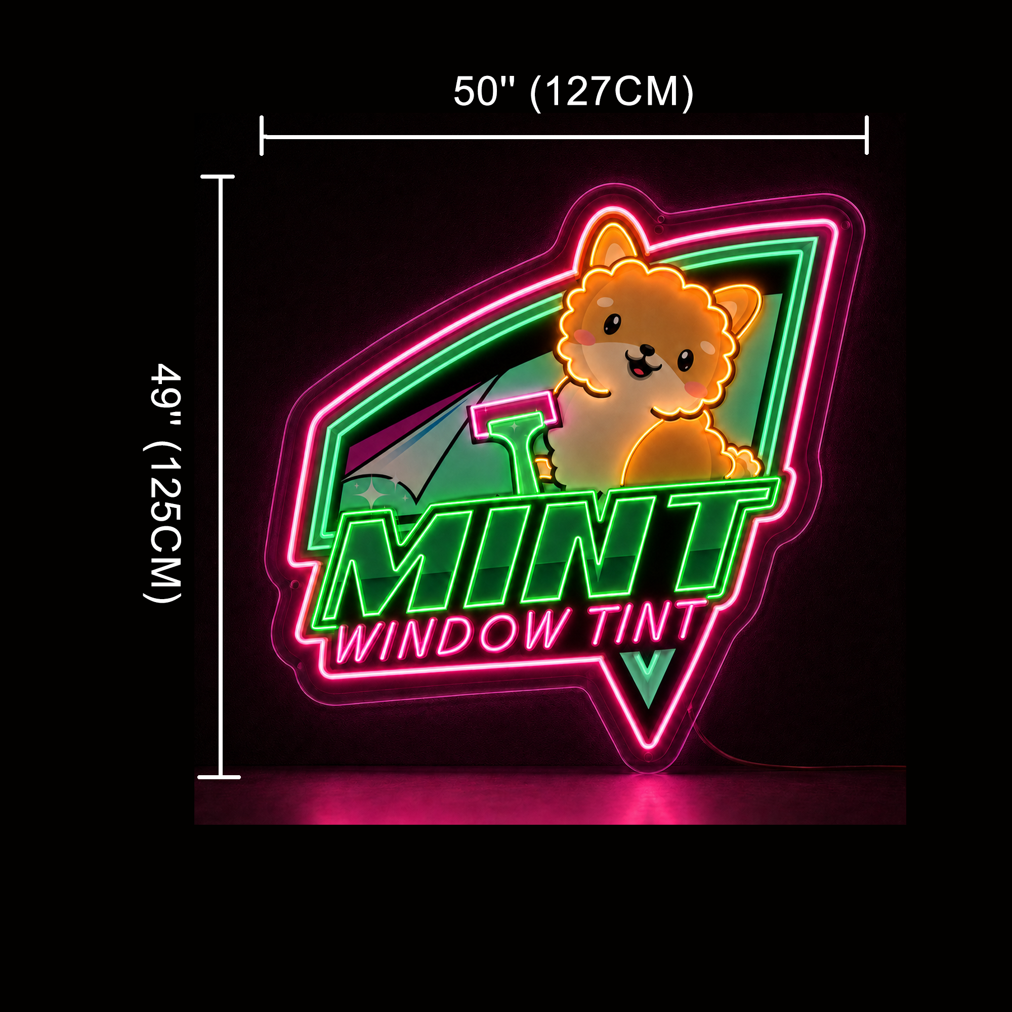 Mint Window Tint Custom Led Neon Sign