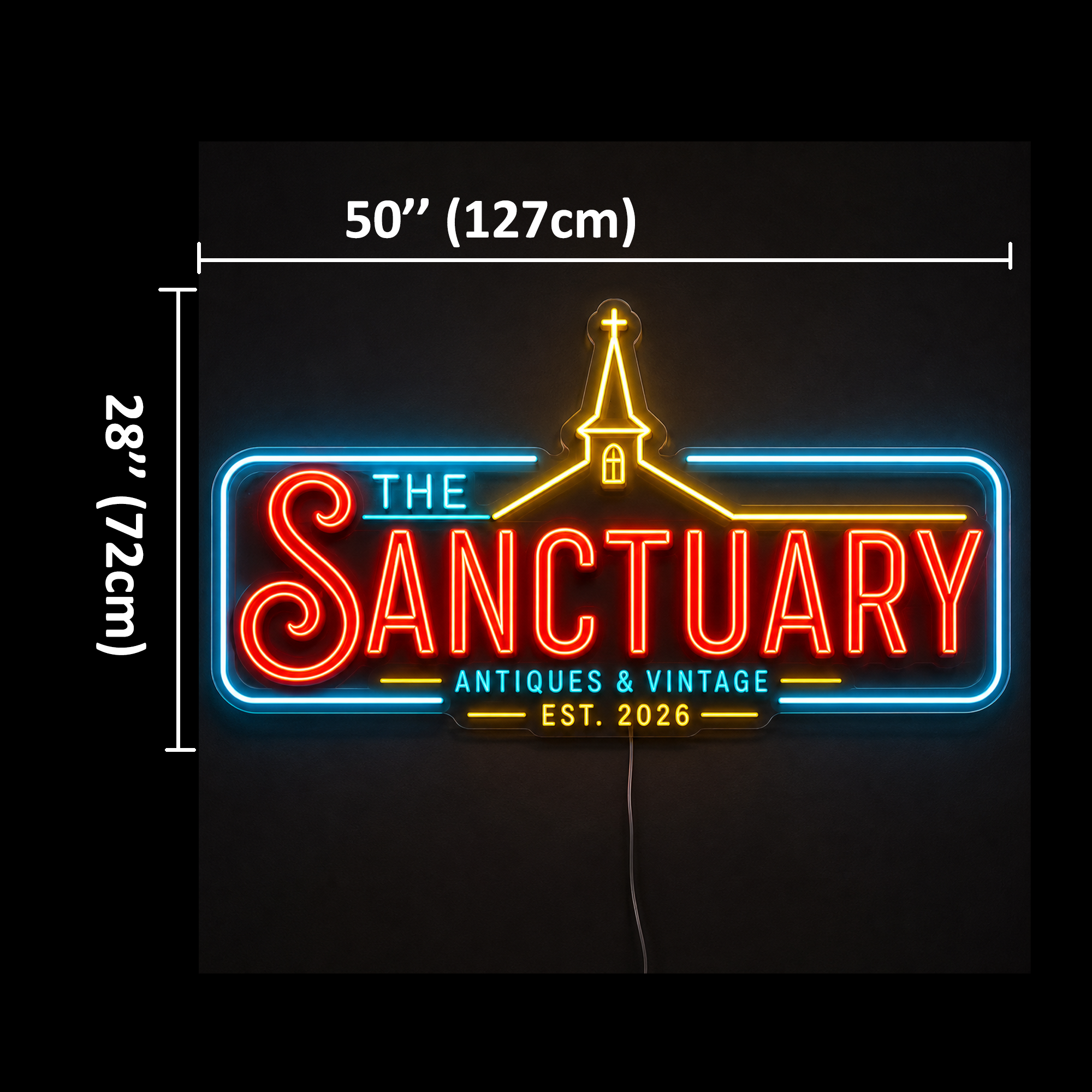 THE SANCTUARY Custom LED Neon Sign