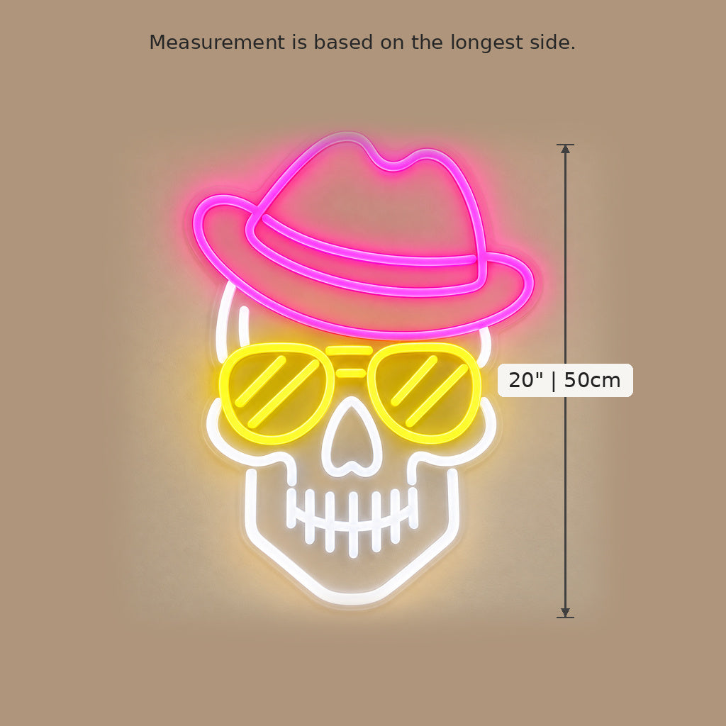 Sombrero Sunglasses Skull LED Neon Sign image 5