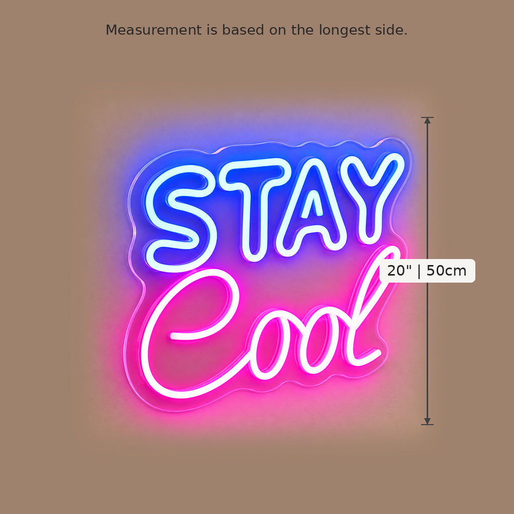 Stay Cool Blue Pink LED Neon Sign image 5