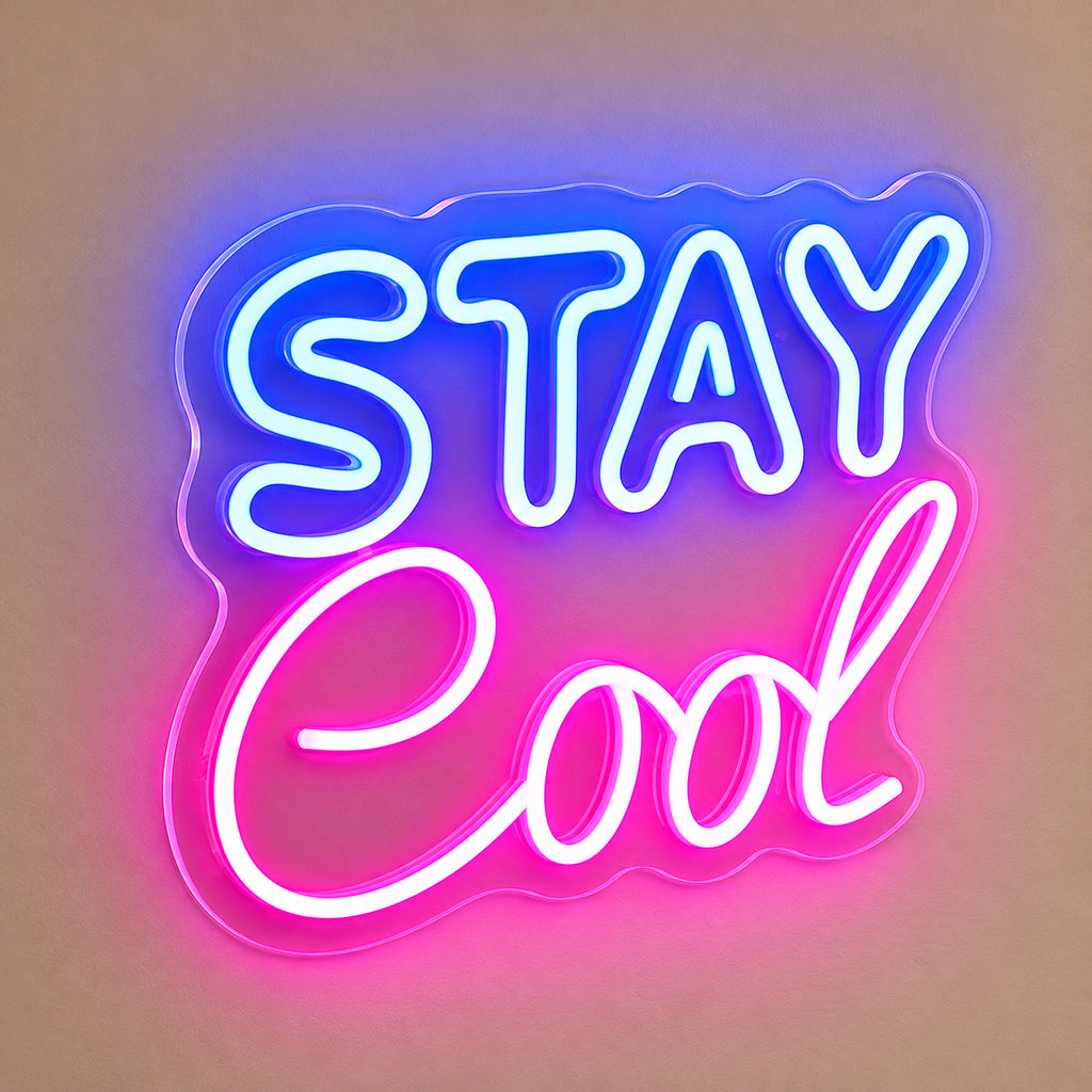 Stay Cool Blue Pink LED Neon Sign image 6