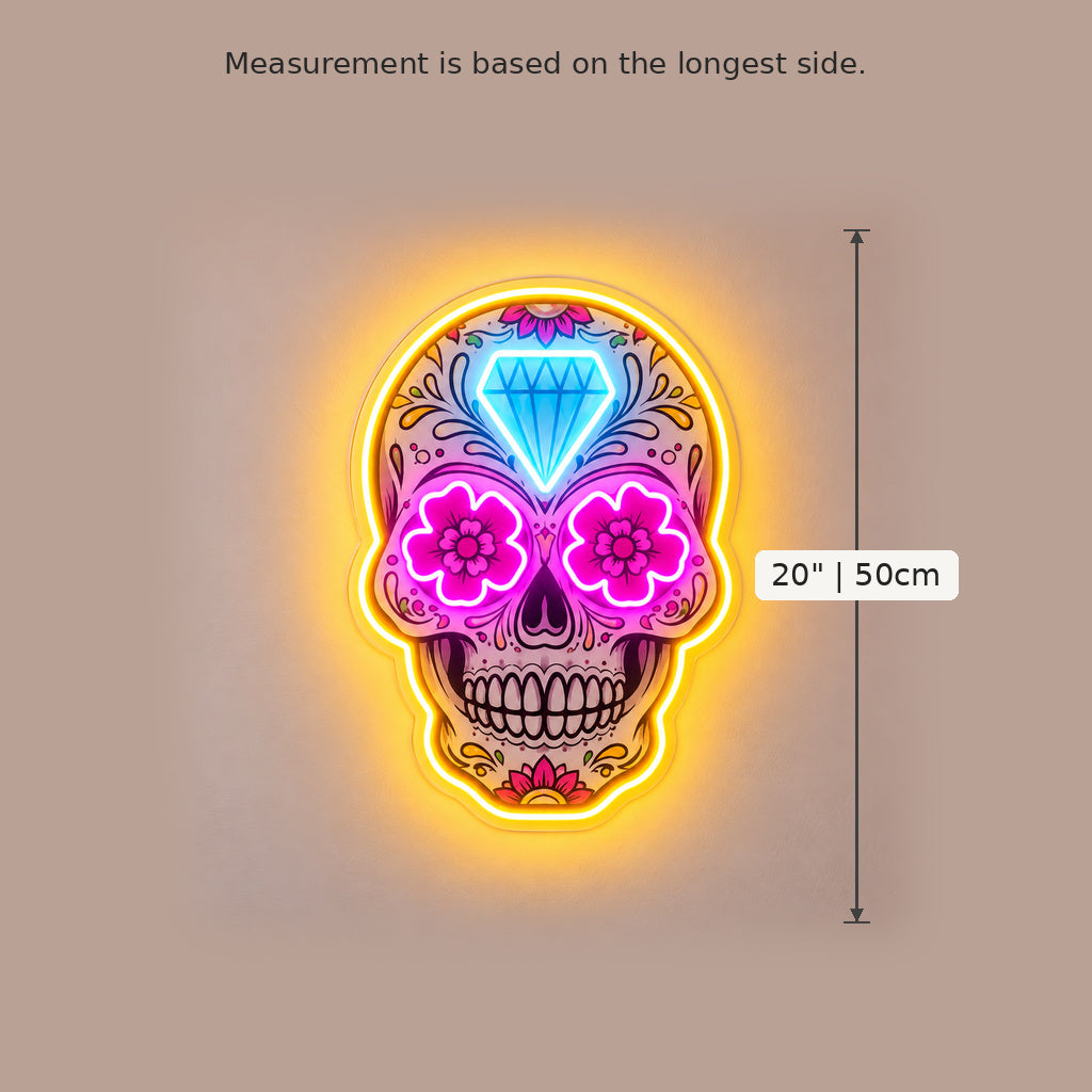 Sugar Skull Diamond LED Neon Sign image 5