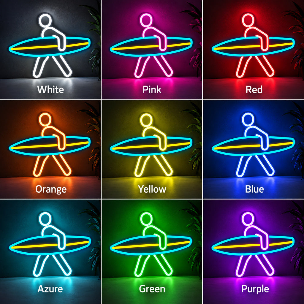 Surfer With Board LED Neon Sign image 4