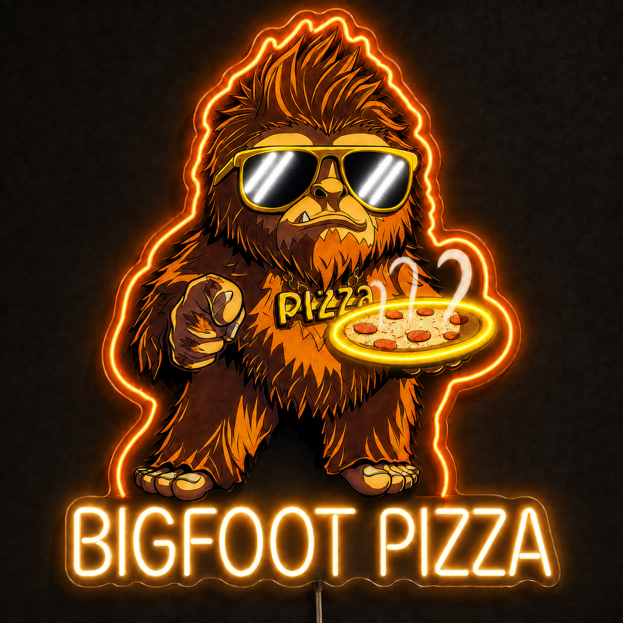 BIGFOOT PIZZA Custom LED Neon Sign