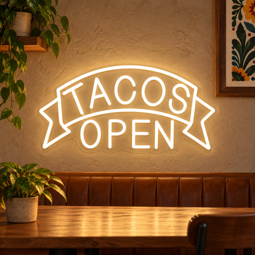 Tacos Open LED Neon Sign image 2