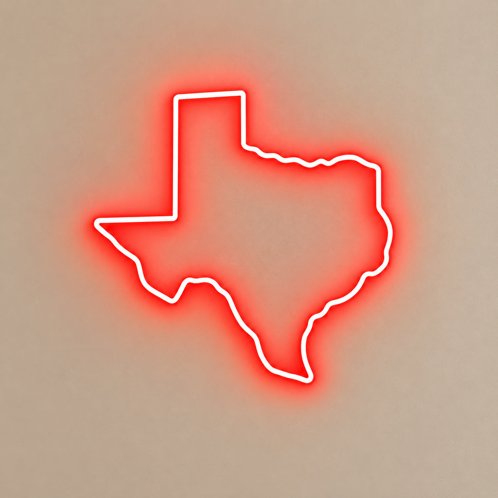 Texas State Map Red LED Neon Sign image 6