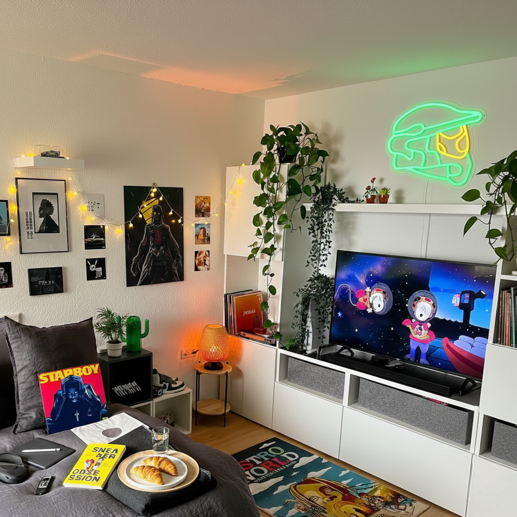 ShineNeon™ Helmet Neon Sign – Cool Gamer & Sports Decor for Man Cave, Game Room, or Office