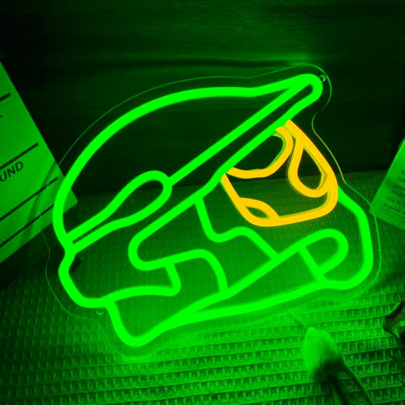 ShineNeon™ Helmet Neon Sign – Cool Gamer & Sports Decor for Man Cave, Game Room, or Office