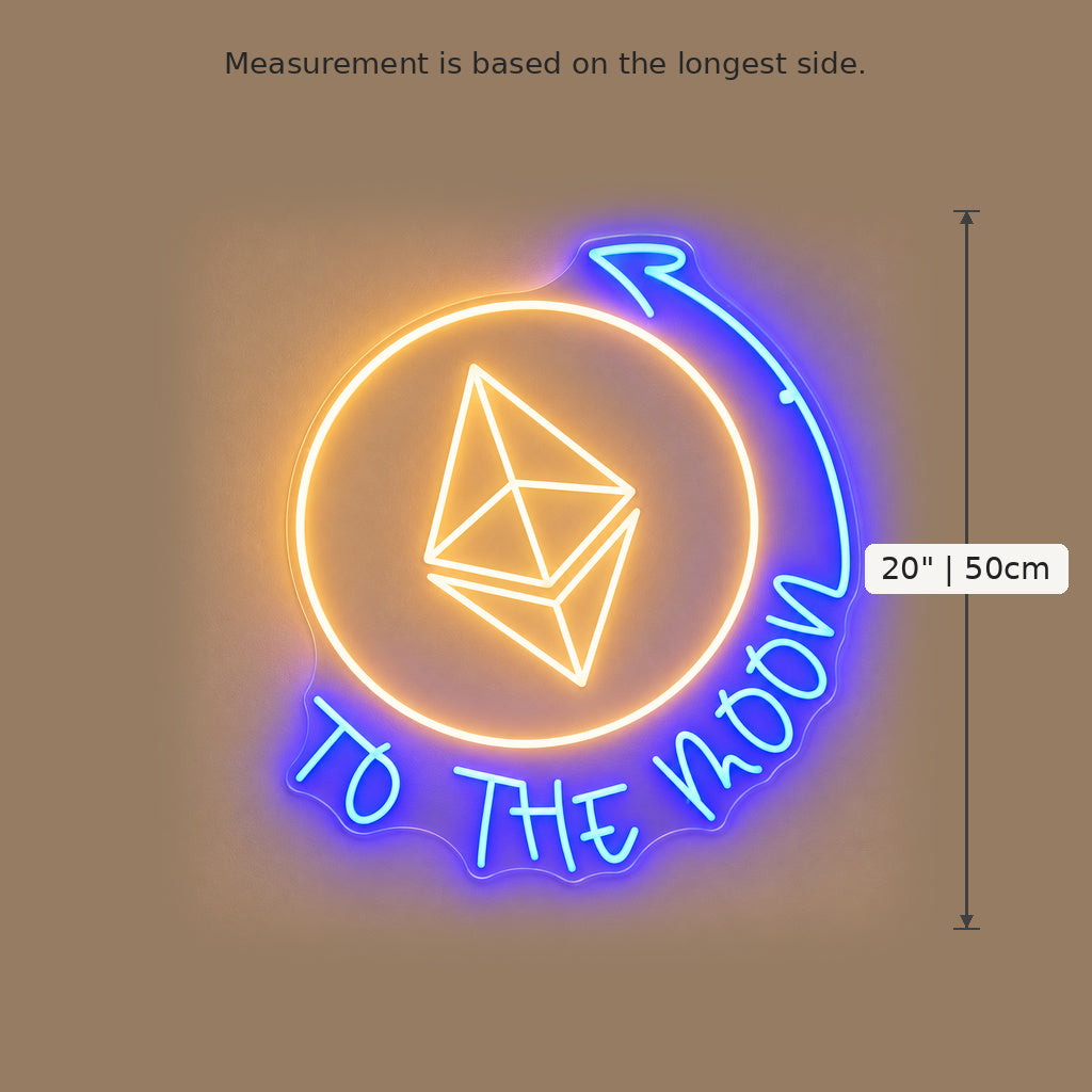 To The Moon Ethereum LED Neon Sign image 5