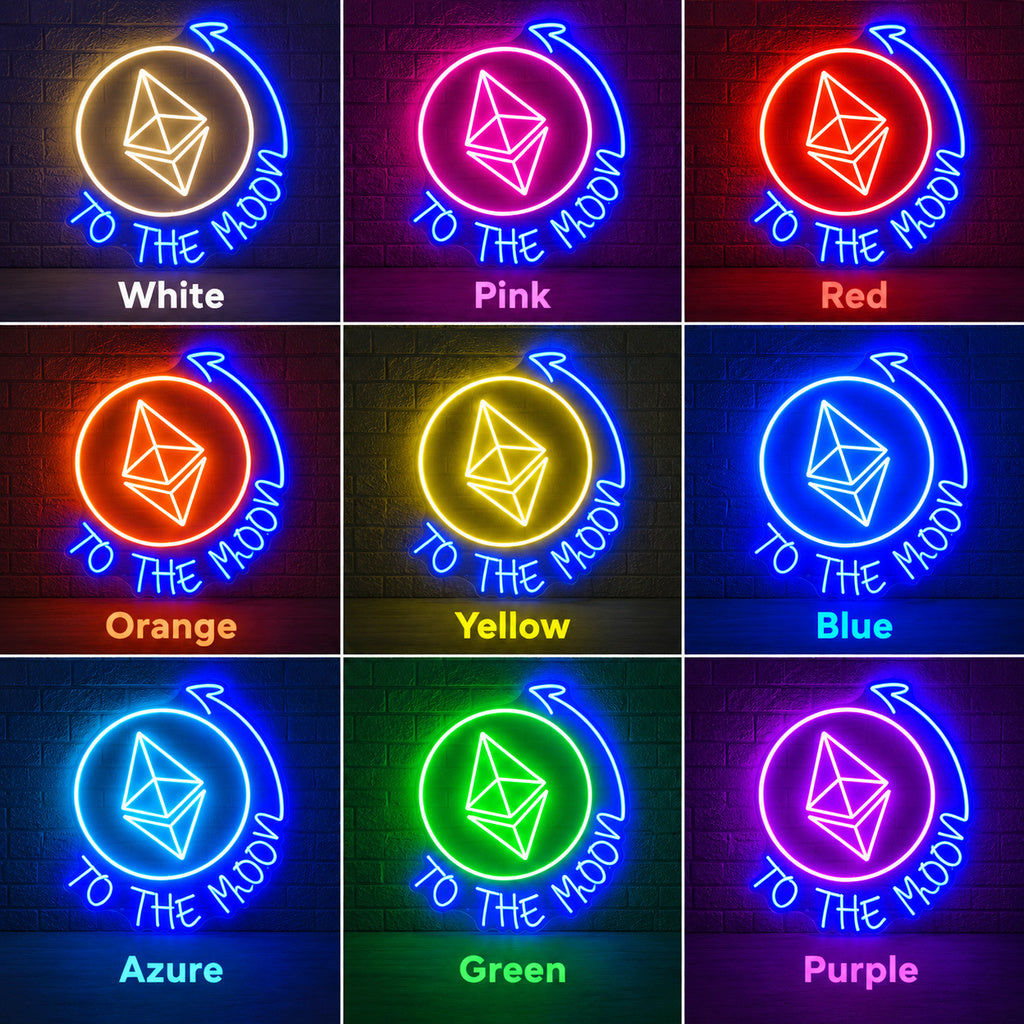 To The Moon Ethereum LED Neon Sign image 4