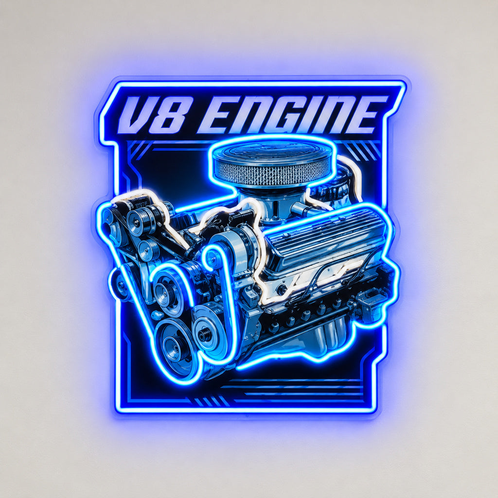 V8 Engine Garage LED Neon Sign image 6