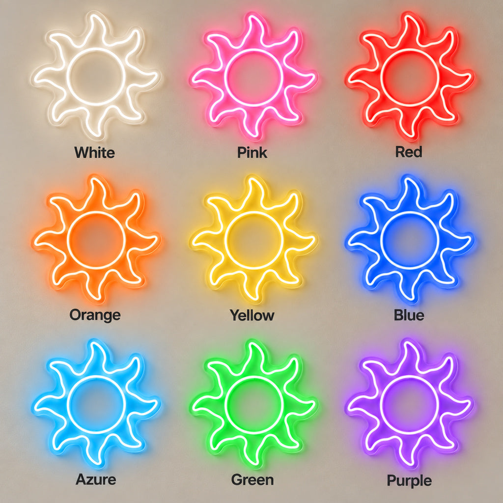 Warm White Sun LED Neon Sign image 4