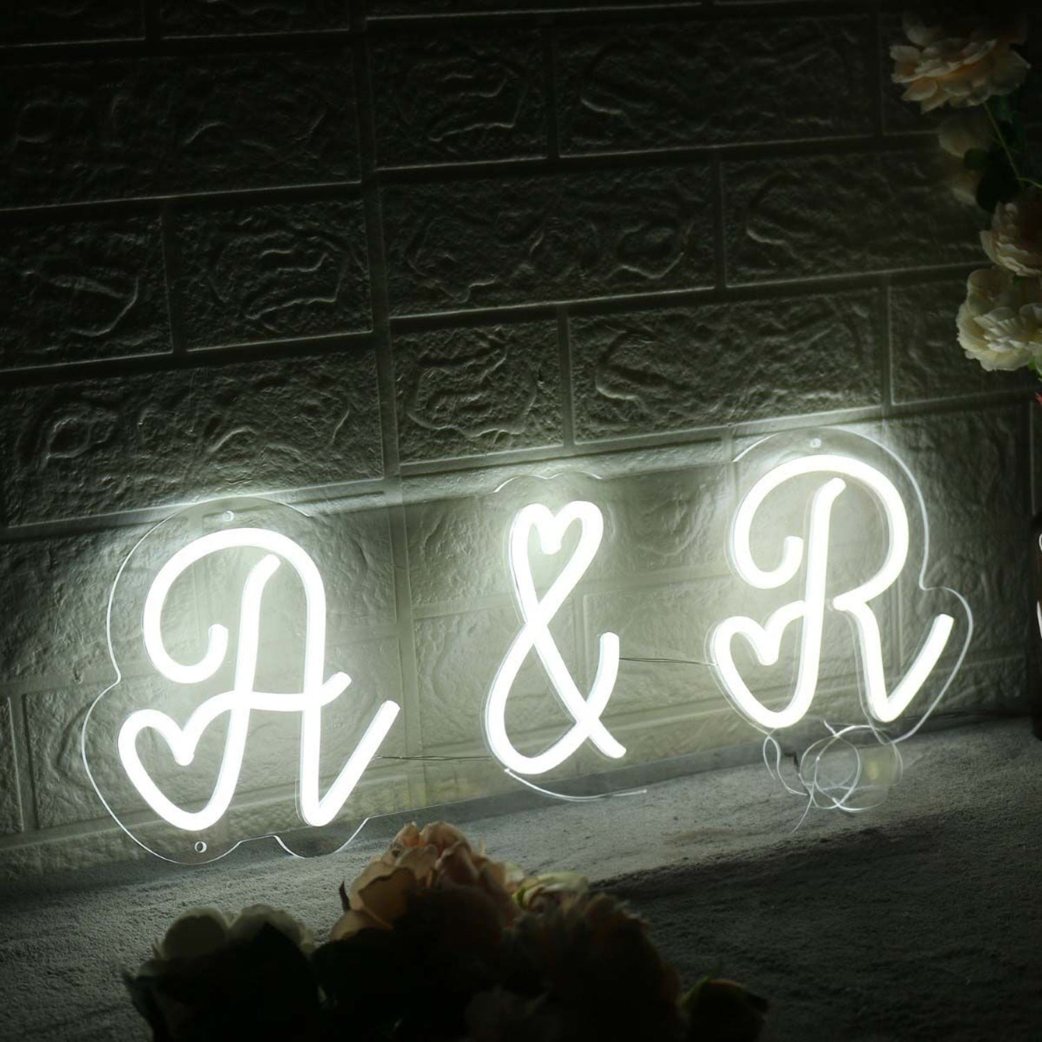 A And R White Custom Neon Sign | Shineneon
