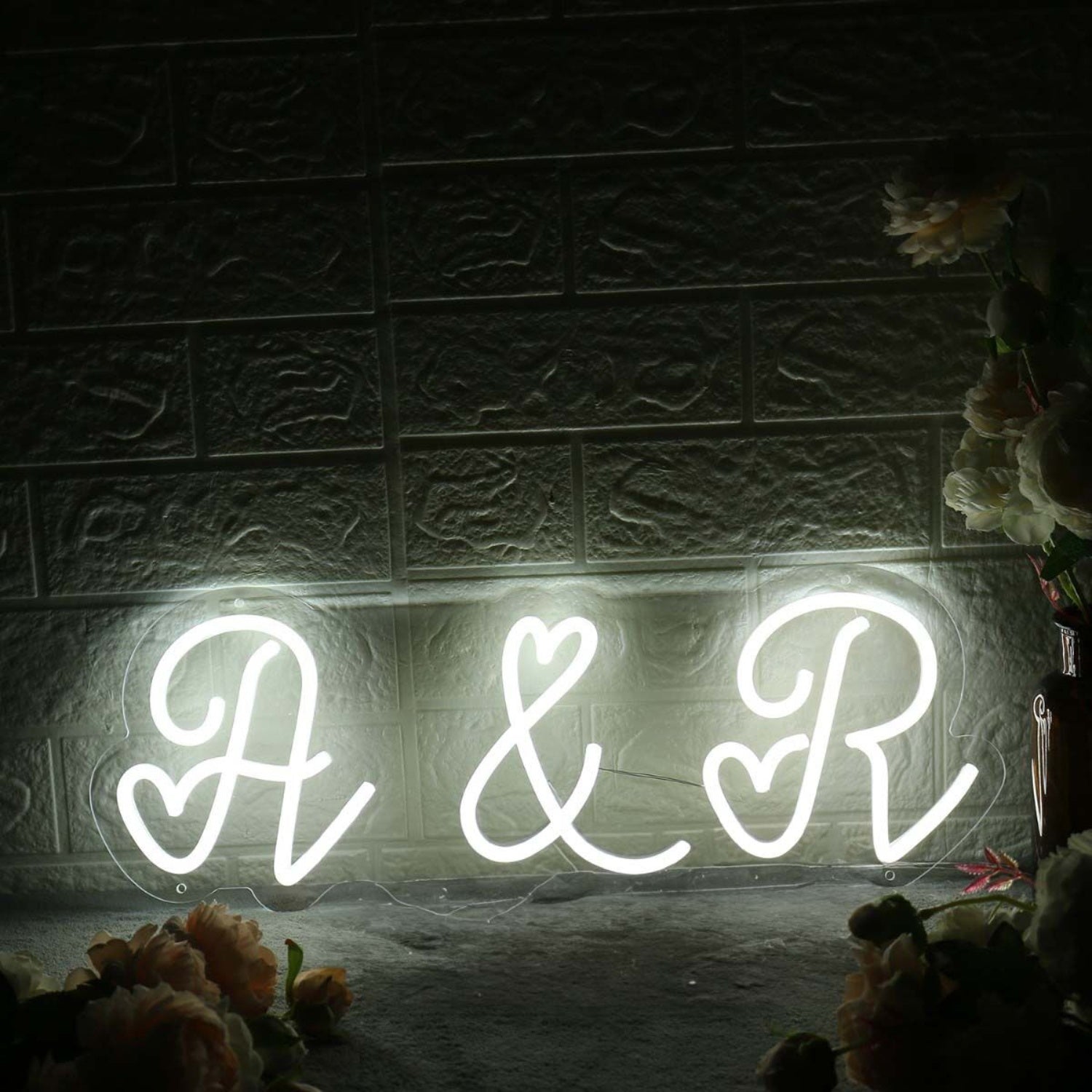 A And R White Custom Neon Sign | Shineneon