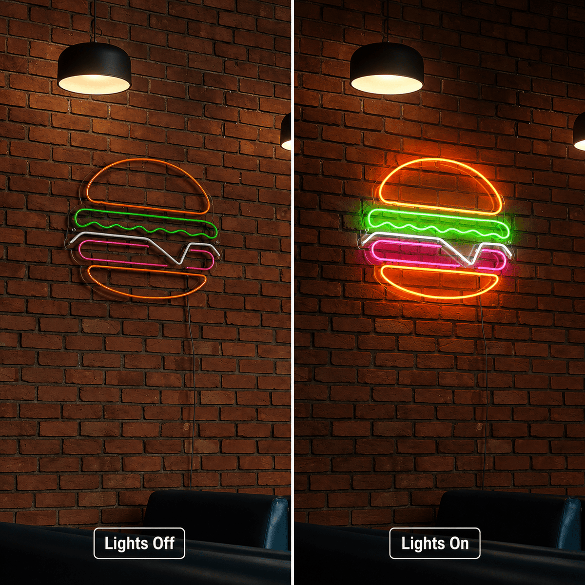 A Burger On Wall Decor LED Neon Sign - Shineneon