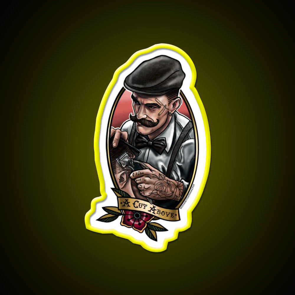 A Cut Above Barber Shop Haircut Led Neon Sign