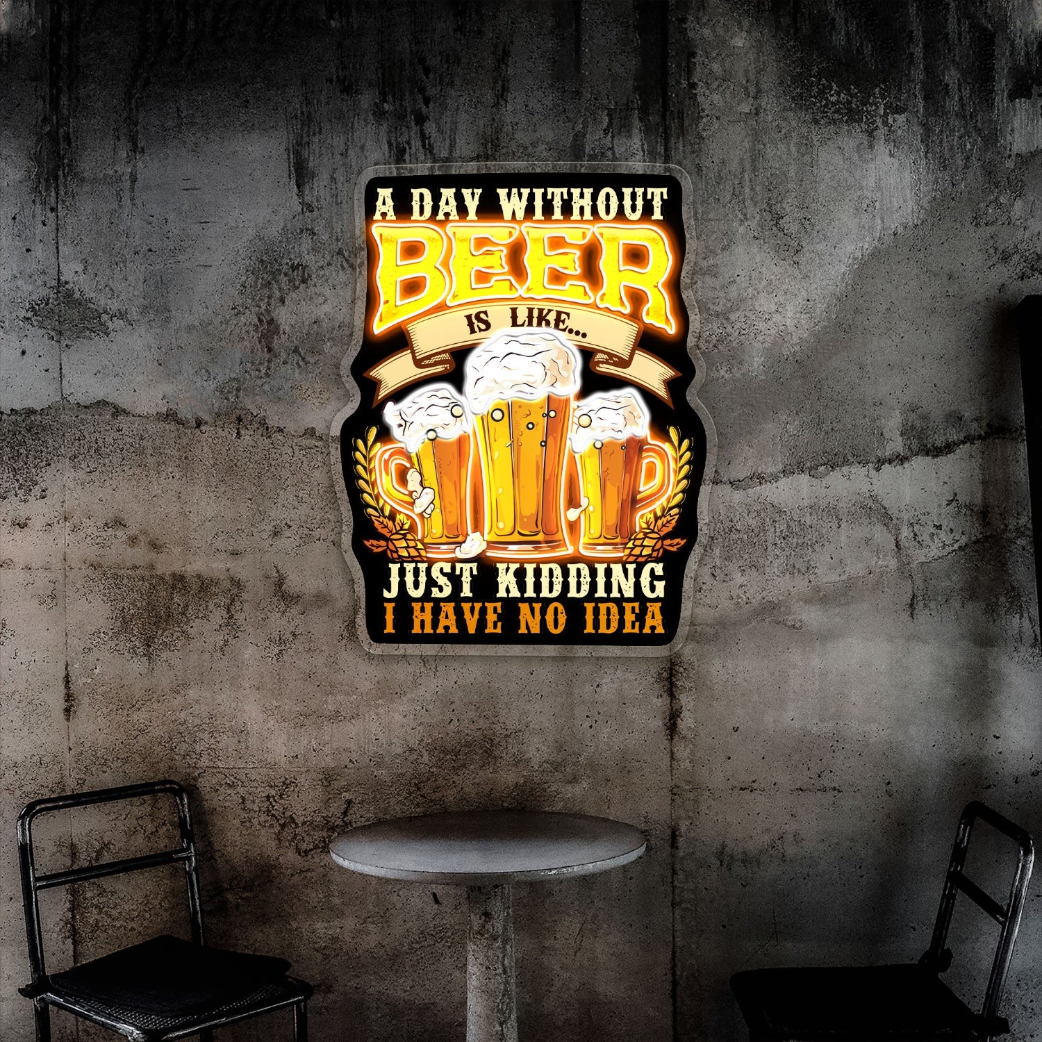 A Day Without Beer Is Like Beer Decor Bar ACrylic Led Neon Sign | Shineneon