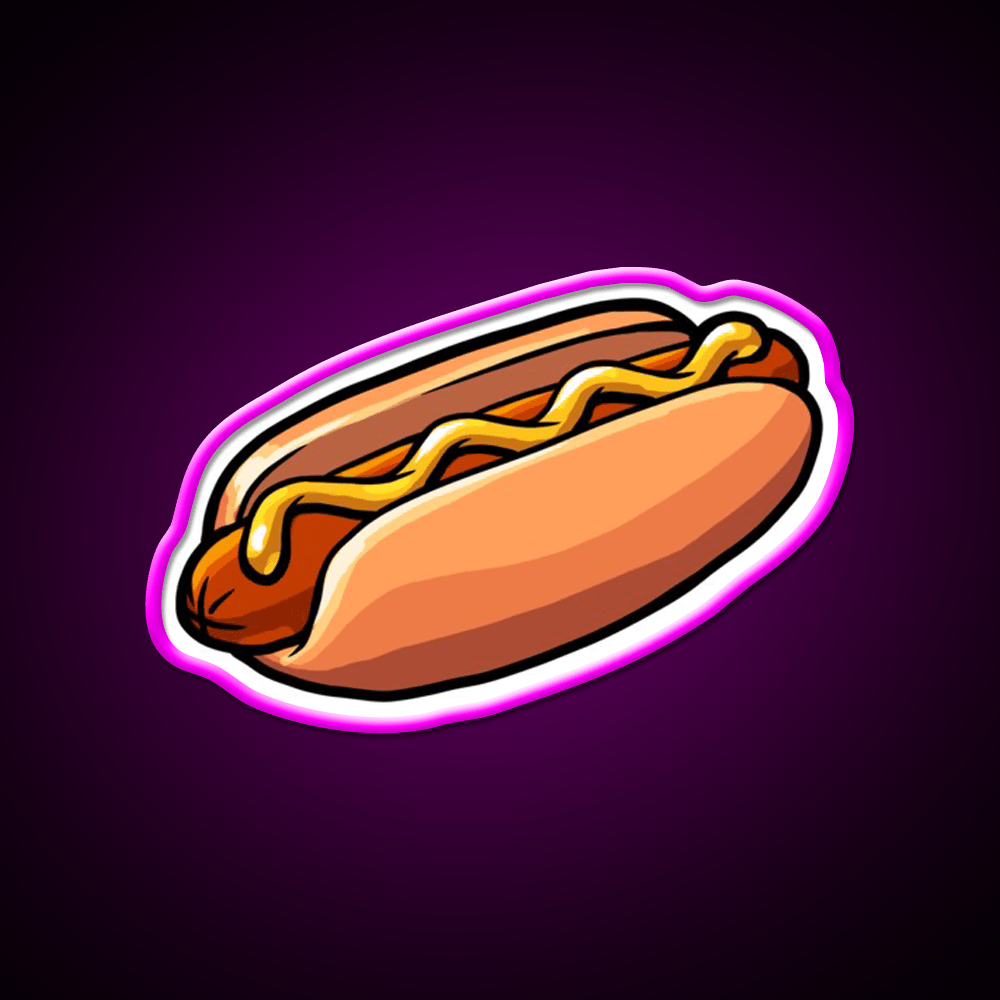 A Delicious Hot Dog Fast Food Led Neon Sign For Burger Place Rgb Color - Shineneon
