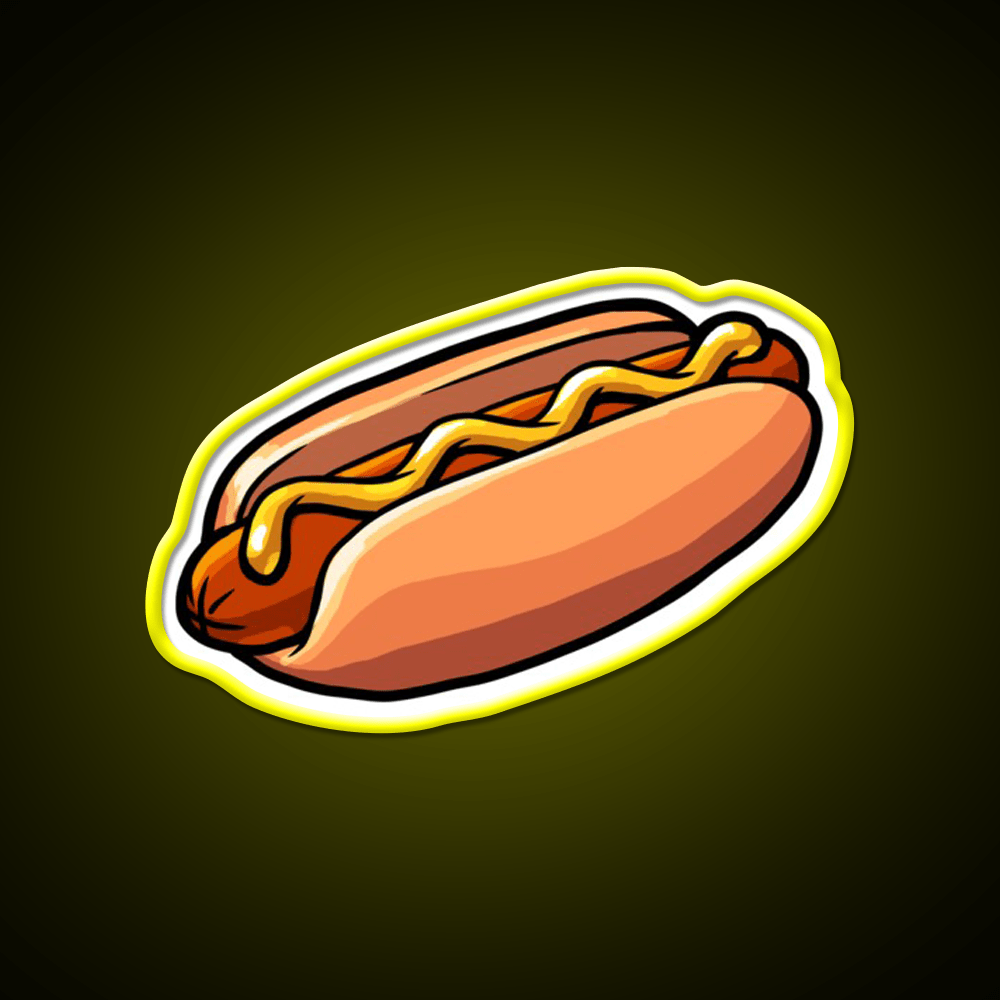 A Delicious Hot Dog Fast Food Led Neon Sign For Burger Place Rgb Color - Shineneon