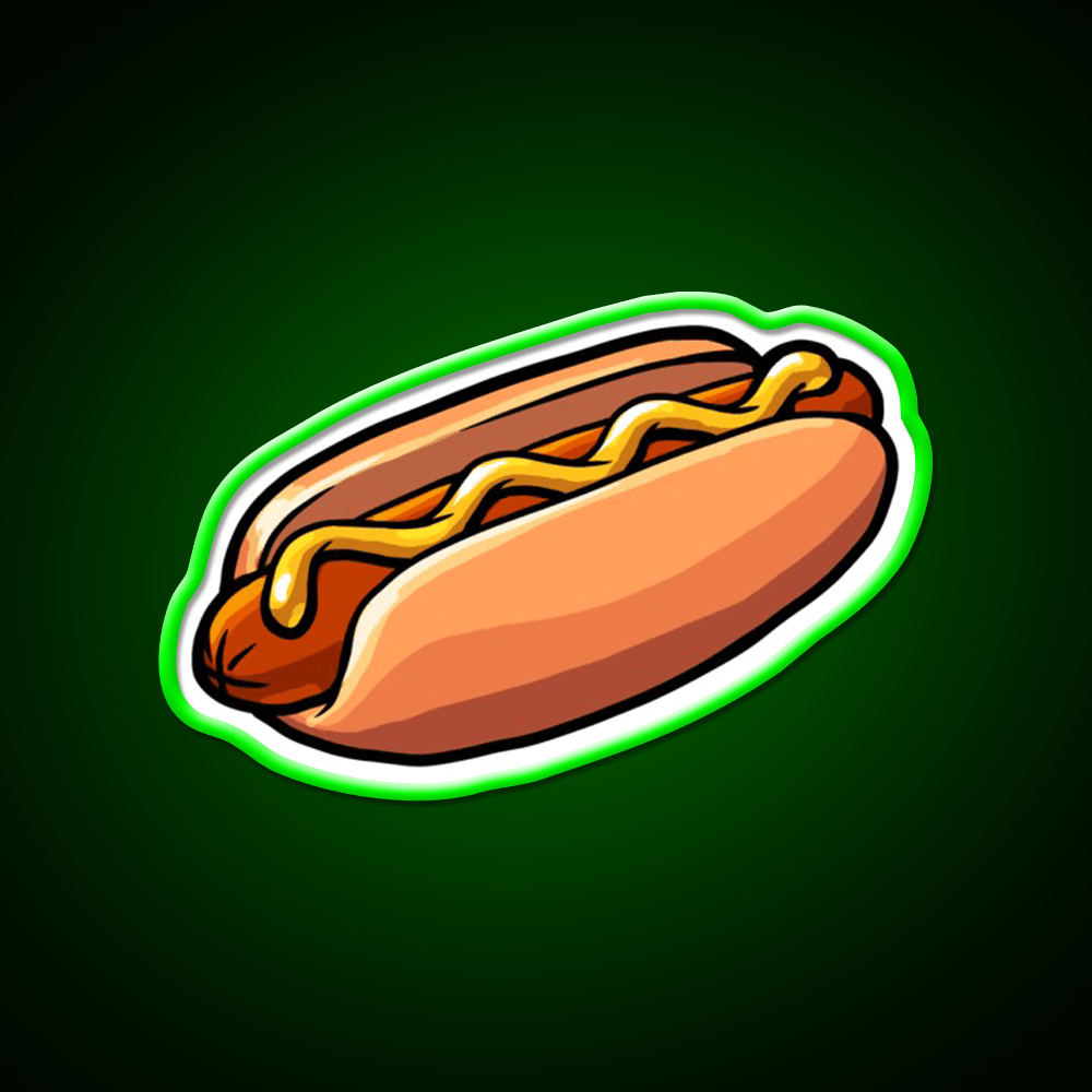 A Delicious Hot Dog Fast Food Led Neon Sign For Burger Place Rgb Color - Shineneon