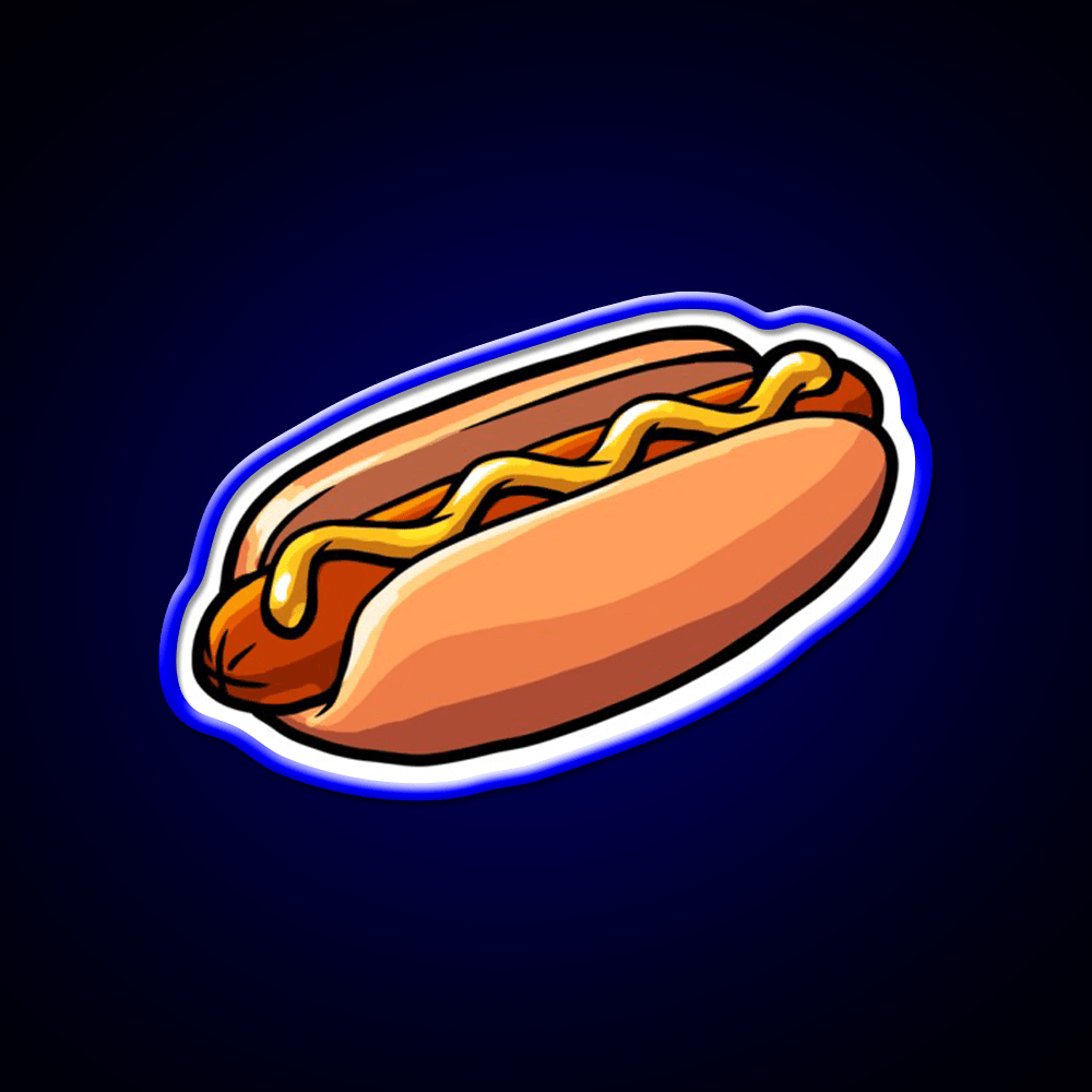 A Delicious Hot Dog Fast Food Led Neon Sign For Burger Place Rgb Color - Shineneon