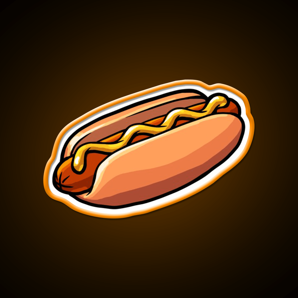 A Delicious Hot Dog Fast Food Led Neon Sign For Burger Place Rgb Color - Shineneon