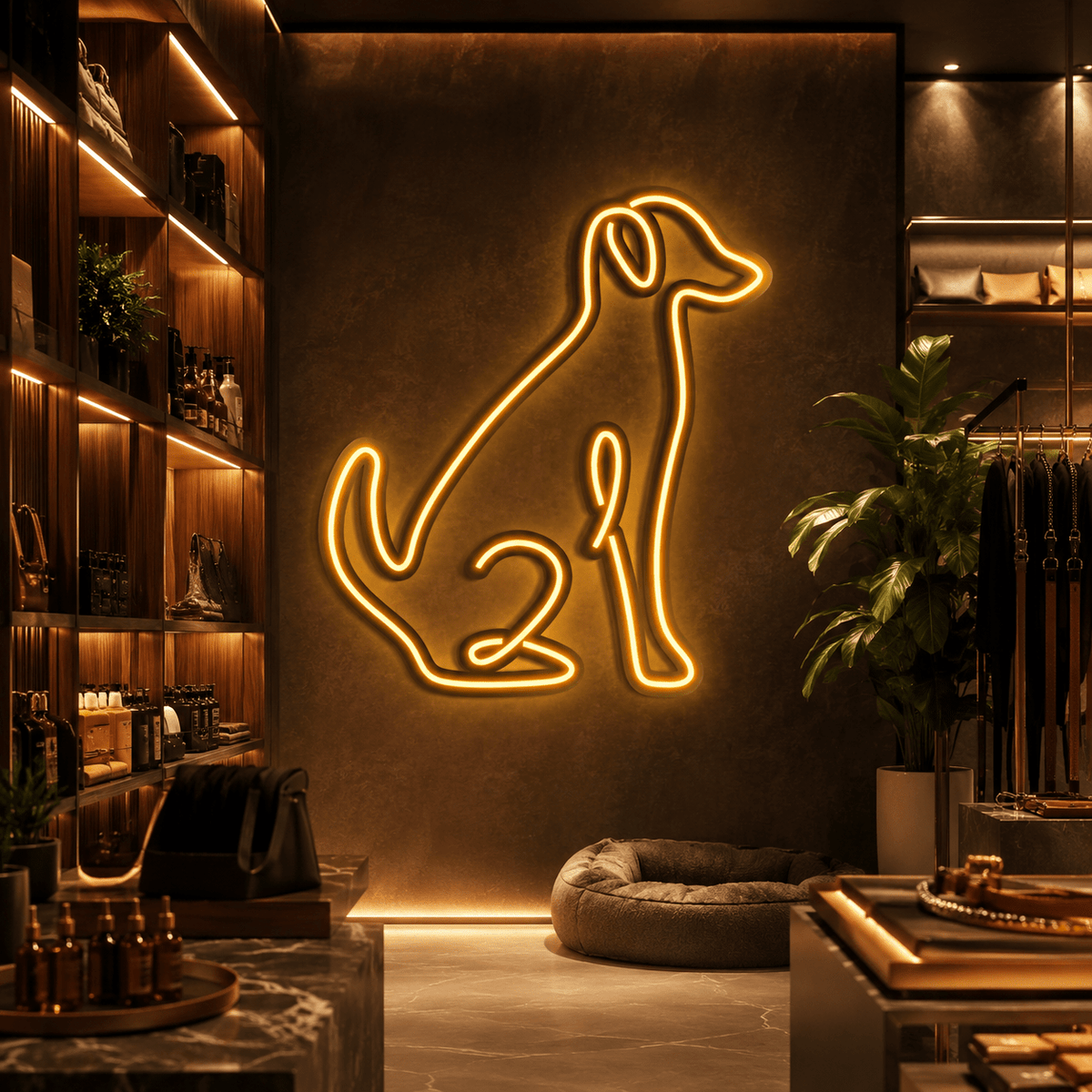 A Dog Is Sitting In LED Neon Sign - Shineneon
