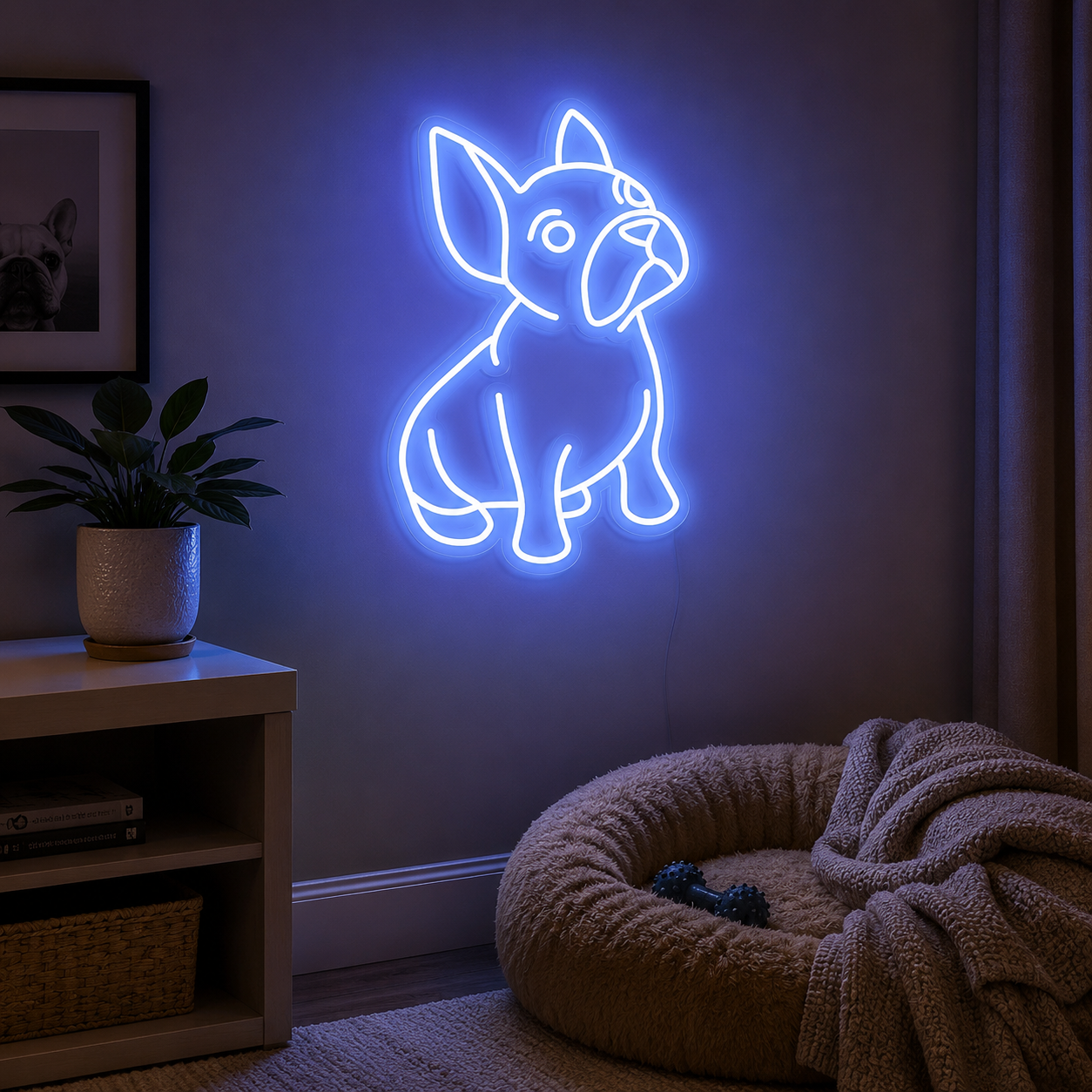 A Dog Laying On The LED Neon Sign - 02 High-Converting Product Image