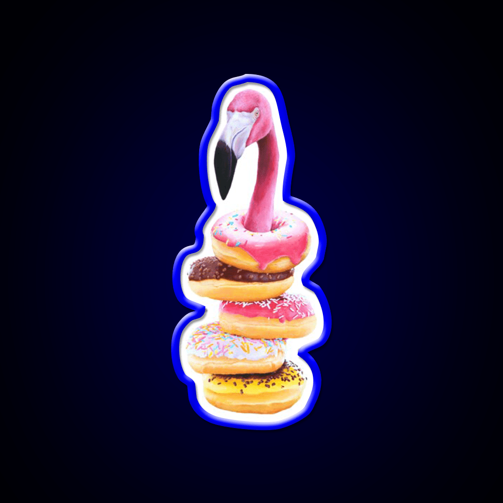 A Famished Flamingo Snack Food Led Neon Sign Rgb Color - Shineneon