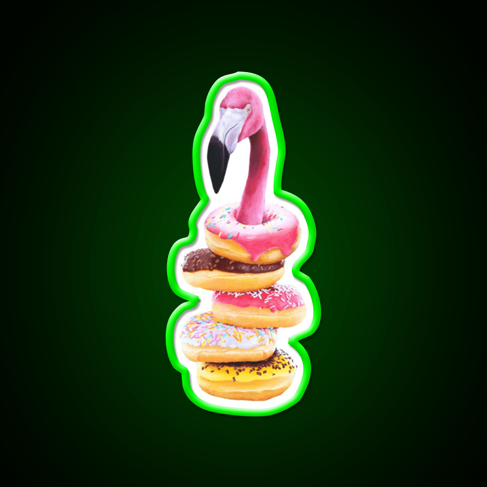 A Famished Flamingo Snack Food Led Neon Sign Rgb Color - Shineneon