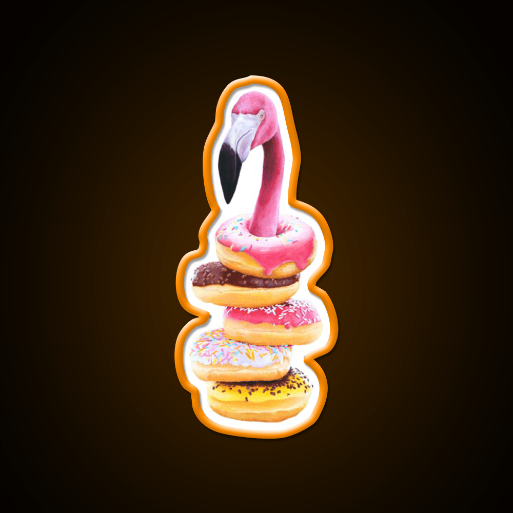 A Famished Flamingo Snack Food Led Neon Sign Rgb Color - Shineneon