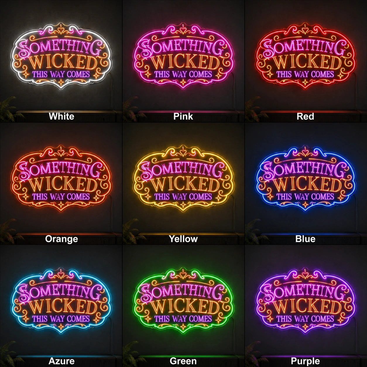 A Hanging From LED Neon Sign - 05 Color Grid