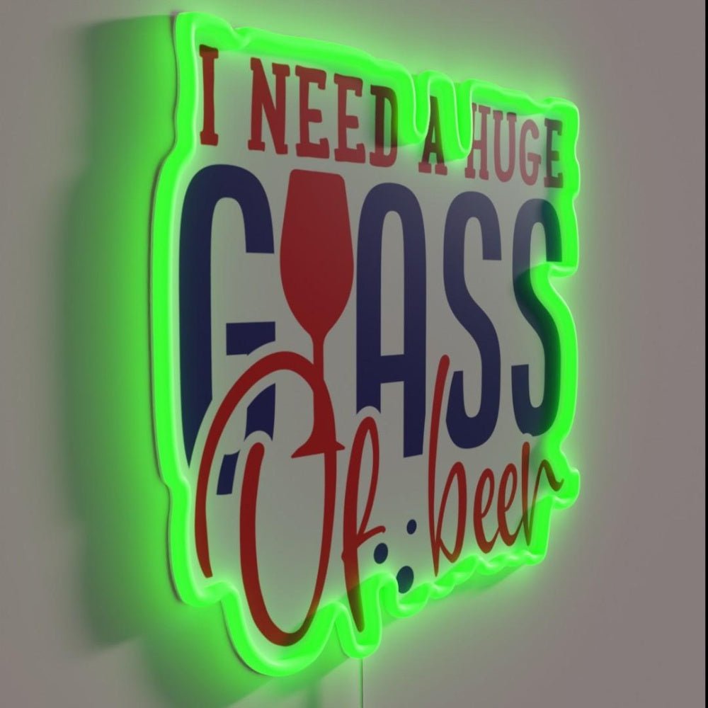 A Huge Glass Of Beer Rgb Led Neon Sign - Shineneon