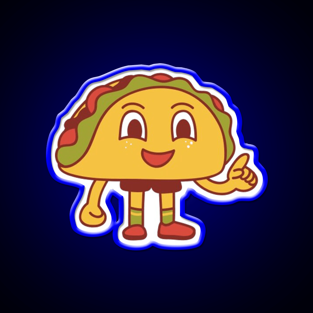 A Human Taco Led Neon Sign Mexican Food Sign Rgb Color - Shineneon